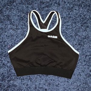 Black adidas high neck sports bra size large